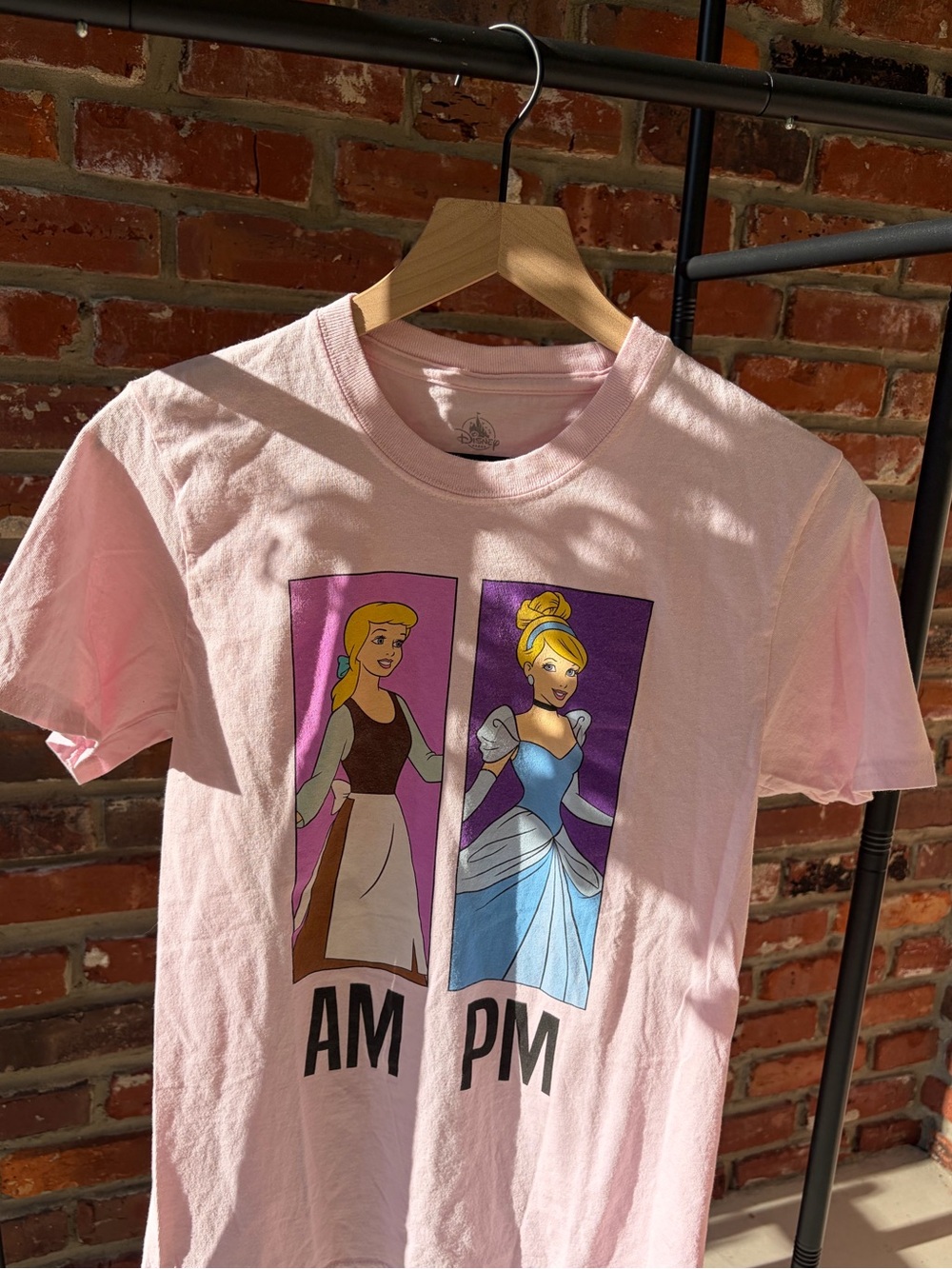 Disney Parks Pink Princess Cinderella Graphic Tee Size Small